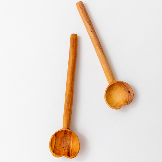 Wooden Heart Spoon - Set of Two