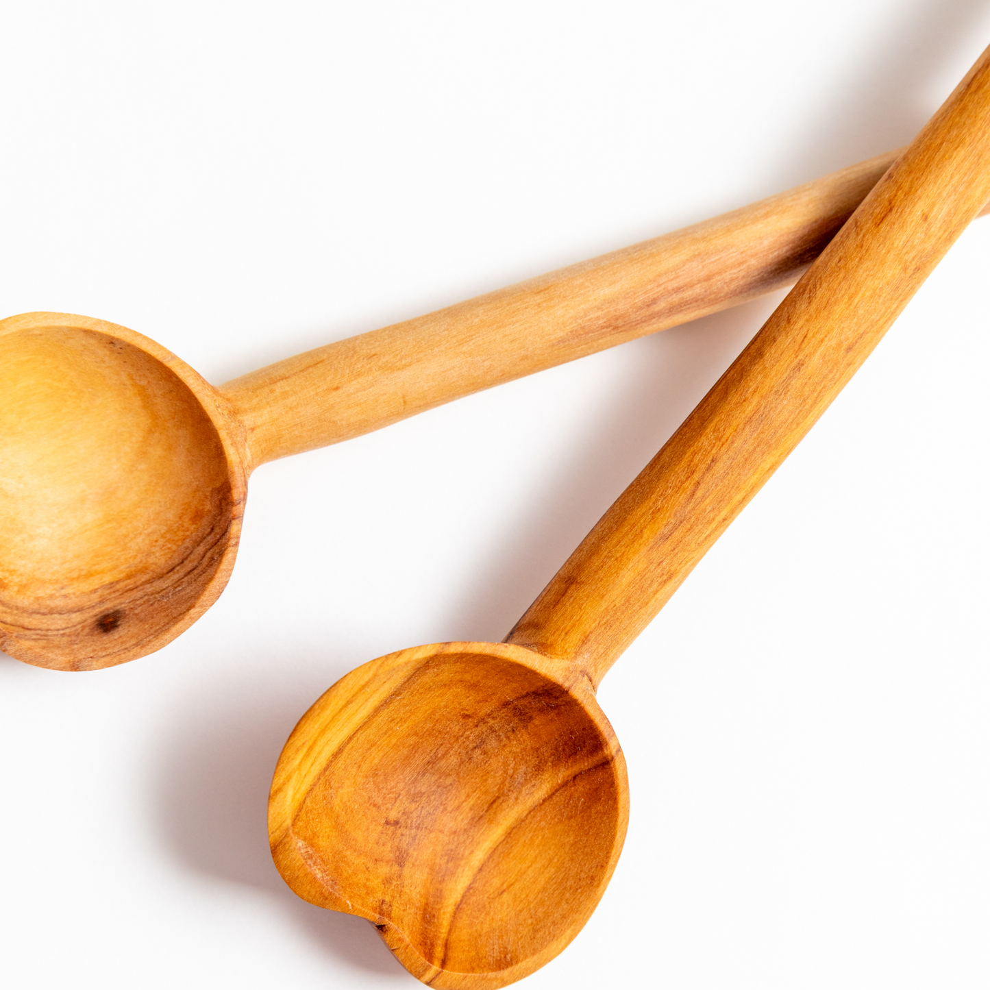 Cuillères en bois en forme de cœur – ensemble de deux