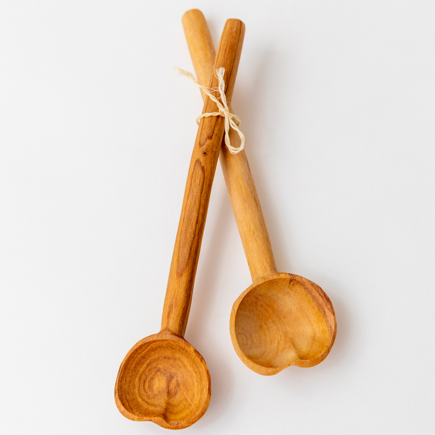 Wooden Heart Spoon - Set of Two