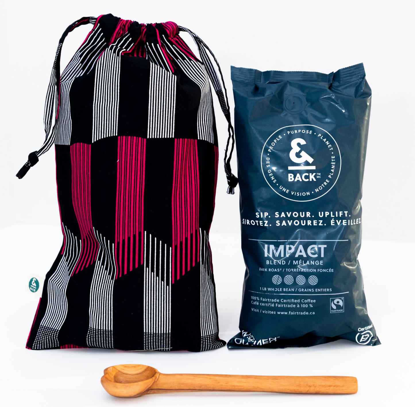 Kitenge, Coffee & Wooden Spoon Gift Bundle