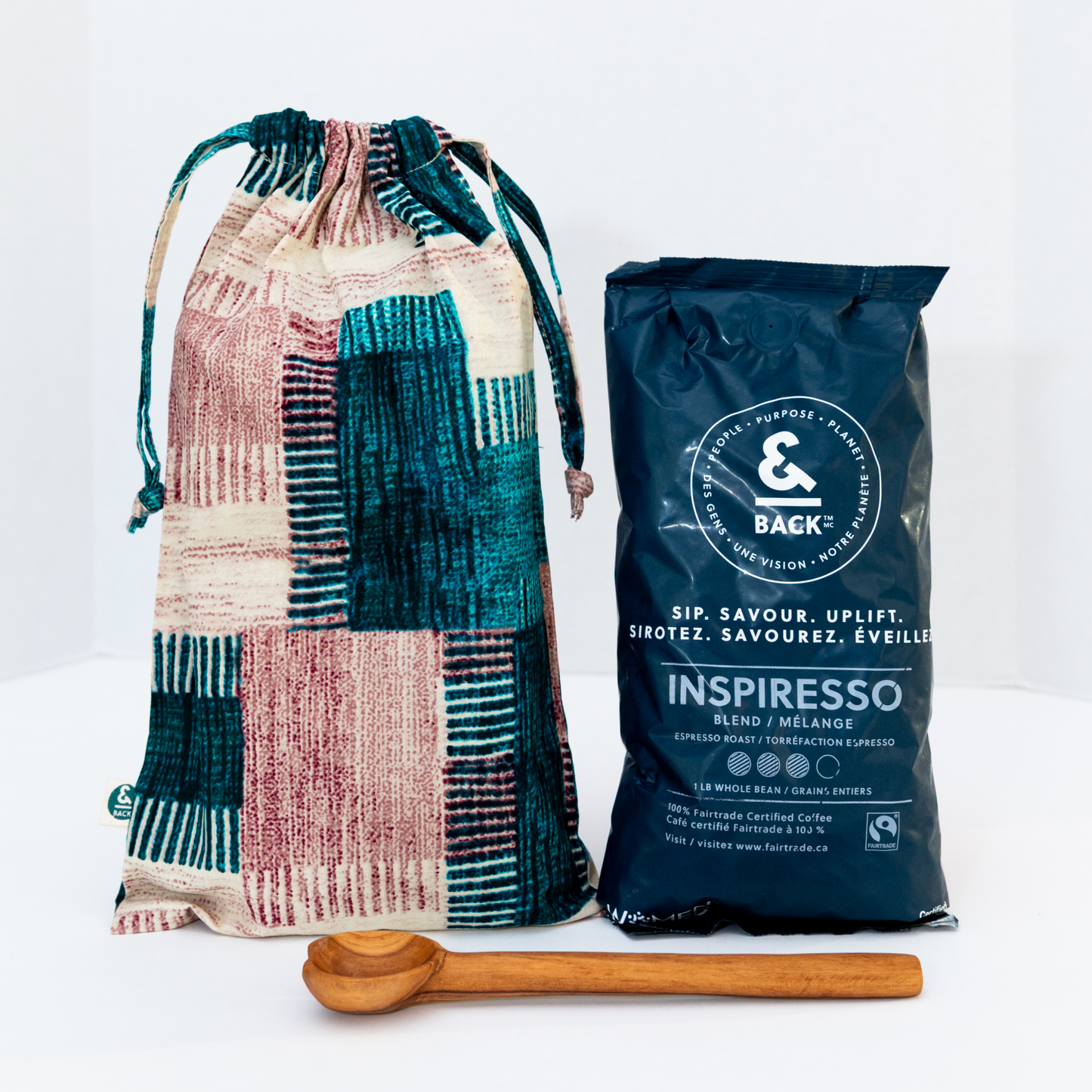Kitenge, Coffee & Wooden Spoon Gift Bundle