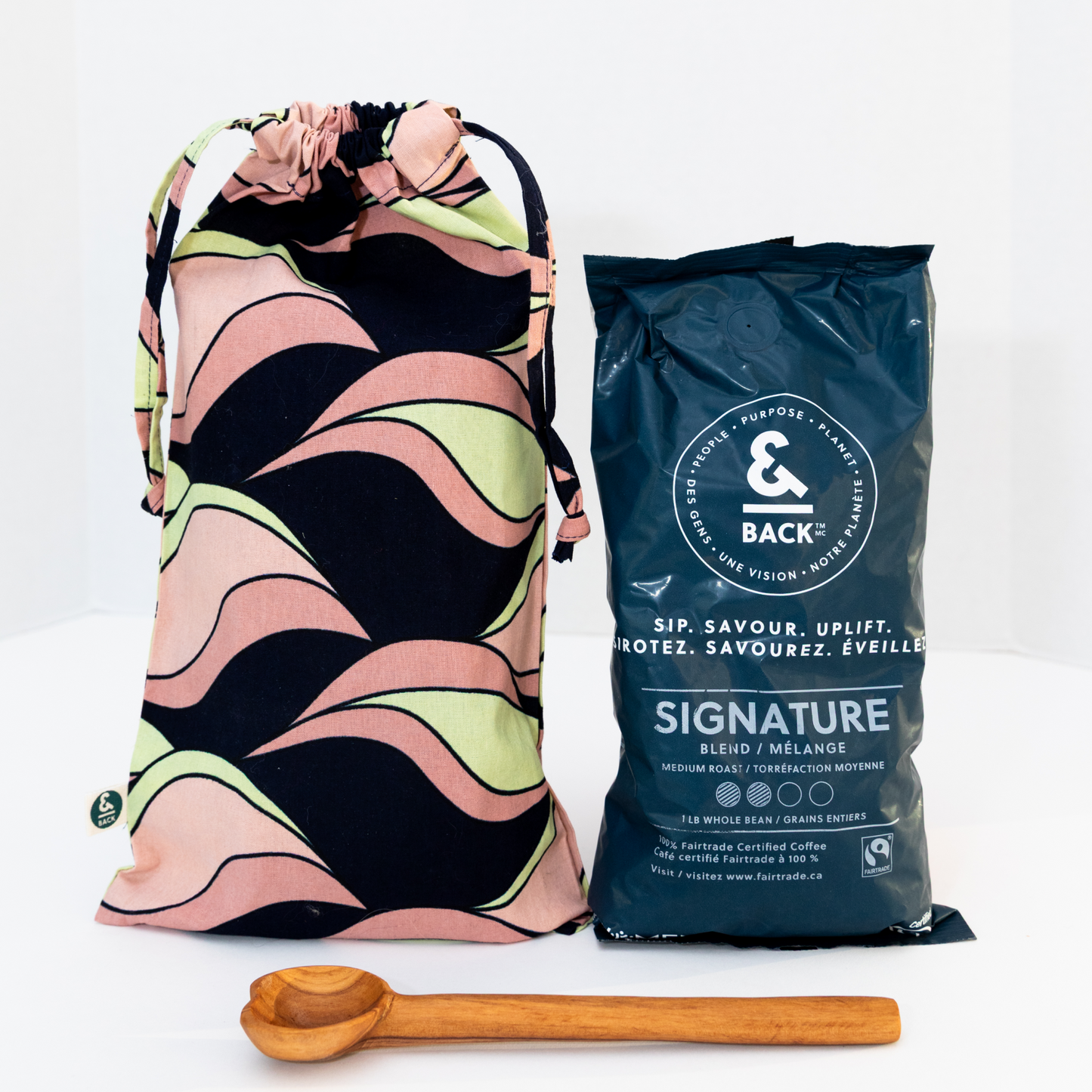 Kitenge, Coffee & Wooden Spoon Gift Bundle